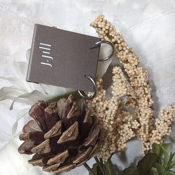 NWT J. Jill Silver Minimalist Stud Hoop Earrings - Picture 1 of 7